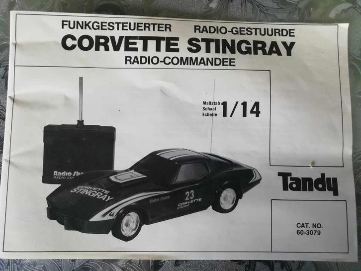 Manuel voiture radio commandée vintage Corvette Stingray, Verzamelen, Overige Verzamelen, Zo goed als nieuw, Ophalen of Verzenden