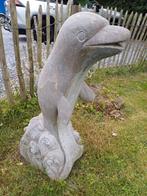 Prachtige Dolfijn ( spuitfiguur) in blauwe steen, Tuin en Terras, Ophalen, Zo goed als nieuw, Steen