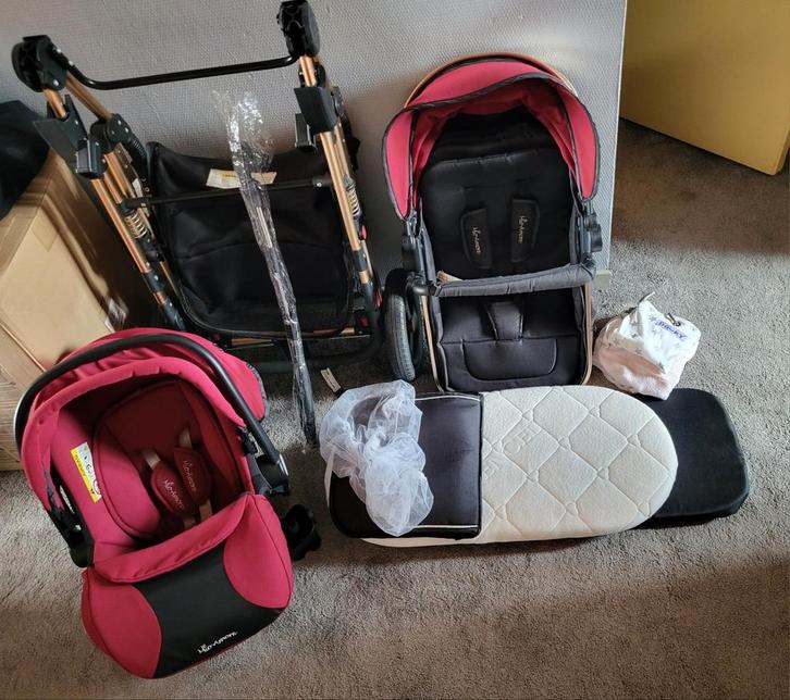 Mio amore 3-in-1 kinderwagenset, Kinderen en Baby's, Kinderwagens en Combinaties, Luchtbanden, Ophalen