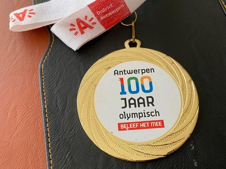 100 jaar Antwerpen Olympische Spelen Medaille 🥇, Postzegels en Munten, Penningen en Medailles, Overige materialen, Ophalen of Verzenden