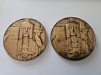 2 zeldzame bronzen medailles Geo Verbanck, Postzegels en Munten, Penningen en Medailles, Ophalen of Verzenden
