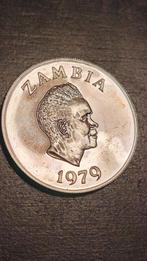 Zambie, 10 Kwacha 1979, grand, rare (3250 pièces) bel a, Enlèvement ou Envoi, Zambie, Argent