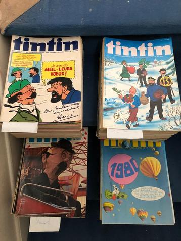 Enorme lot (plus de 700) Tintin 1974-1988