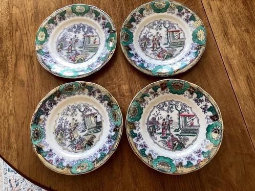 4 assiettes vintage Boch Freres, Antiek en Kunst, Antiek | Keramiek en Aardewerk, Ophalen