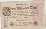 ZWEI MILLIONS MARK REICHS BILLET DE BANQUE 1923, Enlèvement ou Envoi, Billets en vrac, Allemagne
