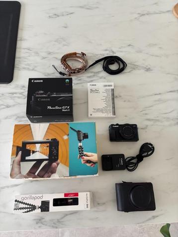 Canon G7x mark ii met accesoires beschikbaar voor biedingen