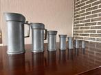 Tinnen maatbekers met stempel, Antiek en Kunst, Ophalen