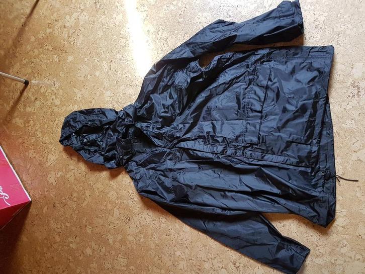 Opvouwbare regenjas maat 54, Kleding | Heren, Jassen | Zomer, Gedragen, Maat 52/54 (L), Blauw, Ophalen of Verzenden
