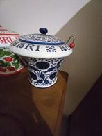 Oude blauwe Deruto pot met scheplepeltje uit de jaren 70, Antiquités & Art, Antiquités | Porcelaine, Enlèvement
