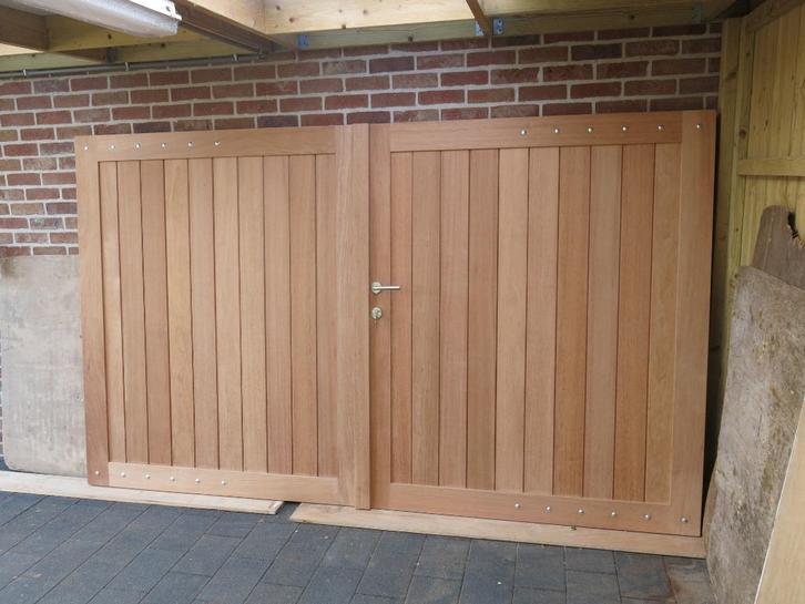 te koop afzelia poort en poortje scherpe prijs, Tuin en Terras, Tuinpoorten, Nieuw, Draaipoort, Hout, 150 tot 200 cm, 200 cm of meer