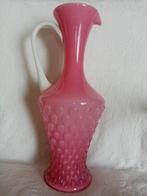 Cruche en opaline/verre  Italienne de Florence 1960/70 38cm, Enlèvement ou Envoi