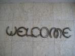 WELCOME wanddeco gemaakt van oude hoefijzers!!!!, Tuin en Terras, Ophalen of Verzenden