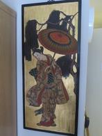 Japans houten paneel, Antiek en Kunst, Ophalen