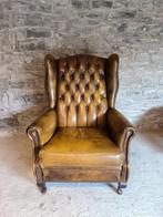 Prachtige Chesterfield fauteuil, Huis en Inrichting, Fauteuils, Ophalen, Gebruikt, Leer