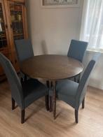 Ronde tafel + 4 stoelen, Huis en Inrichting, 4 tot 6 stoelen, Gebruikt, Ophalen