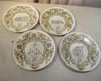 4 belles assiettes en porcelaine - Veltem-Beisem - Limoges, Antiquités & Art, Enlèvement ou Envoi