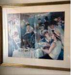 Prachtige prent met passe-partout in mooi kader met glas, Antiek en Kunst, Ophalen