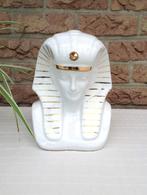 Buste de Toutankhamon en porcelaine et or blanc Régence, Comme neuf, Humain, Enlèvement ou Envoi