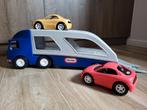 Little Tikes autotransporter met 2 sportwagens, Ophalen, Zo goed als nieuw