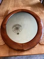 Ancien  miroir ovale en bois, Enlèvement ou Envoi, Ovale