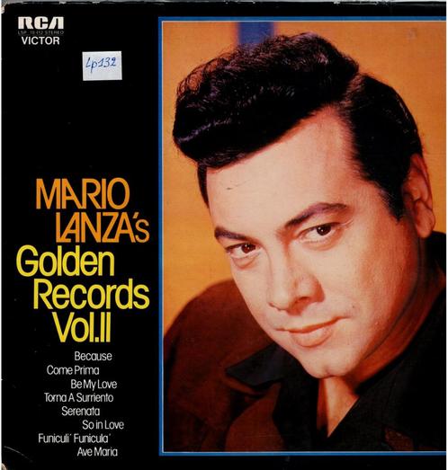 lp    /   Mario Lanza – Mario Lanza's Golden Records Vol.II, Cd's en Dvd's, Vinyl | Overige Vinyl, Overige formaten, Ophalen of Verzenden