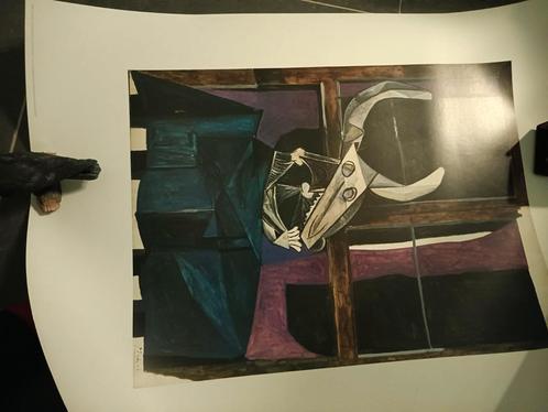 Picasso ets 90cm op 70 cm, Antiek en Kunst, Kunst | Schilderijen | Abstract, Ophalen of Verzenden