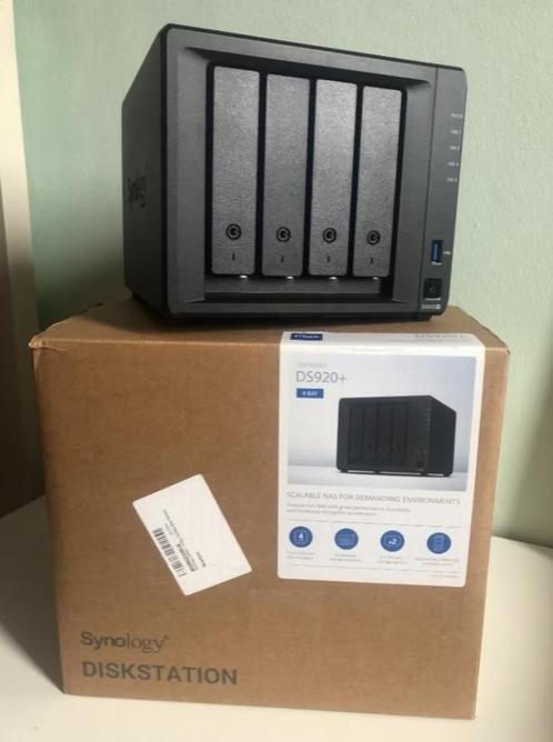 Synology NAS DS920+ met 4x 3TB harde schijven, Computers en Software, NAS, Zo goed als nieuw, Ophalen