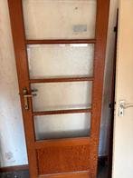 Porte ancienne avec verre martelé, Bricolage & Construction, Moins de 200 cm, Porte intérieure, Enlèvement, Utilisé