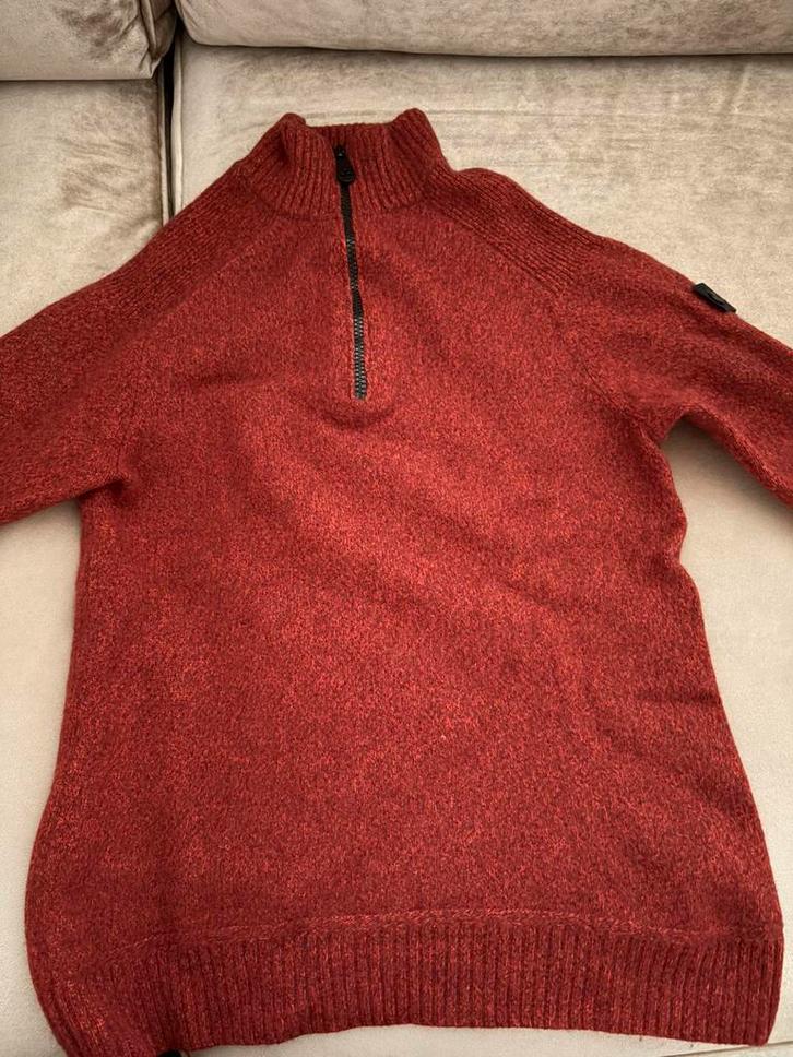 Peuterey wollen trui, Kleding | Heren, Truien en Vesten, Zo goed als nieuw, Maat 46 (S) of kleiner, Rood, Ophalen