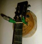 Unieke muurbeugel voor gitaar: Teak+vorken., Musique & Instruments, Pieds, Guitare, Enlèvement ou Envoi, Pied pour instrument