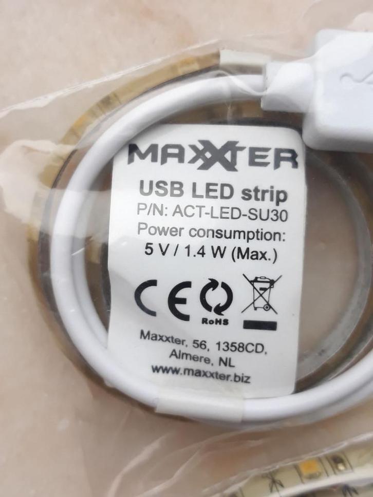 2 X USB LED strip 30cm, Huis en Inrichting, Lampen | Plafondlampen, Nieuw, Ophalen