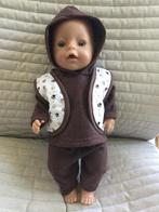 288. Babyborn: Nieuwe bruine jogging met bodywarmer, Kinderen en Baby's, Ophalen of Verzenden, Nieuw, Babypop