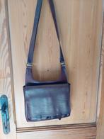 Bruine lederen handtas type postzak, Ophalen, Gebruikt, Bruin, Handtas