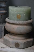 Stenen-Poer Kandelaar op Voet - Boost old Brown - Landelijk, Overige materialen, Bruin, Nieuw, Ophalen of Verzenden