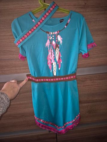 Carnaval indianenkleedje maat 122-128 beschikbaar voor biedingen