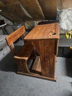 Mooie antieke houten schoolbank, Ophalen