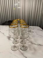 Elegante glazen met gouden rand – 450 ml – 11 stuks – nieuw, Verzamelen, Glas en Drinkglazen, Ophalen, Nieuw, Overige typen