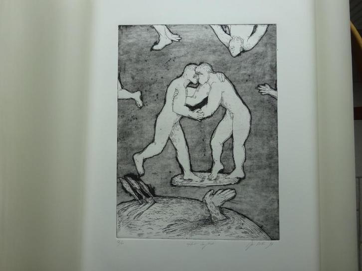 Jan Pieter Cornelis, ets 1994,  kunstmap, Vel van de Beer, Antiek en Kunst, Kunst | Etsen en Gravures, Ophalen of Verzenden
