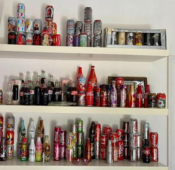 Unieke verzameling - 187 Coca-Cola blikken en flessen beschikbaar voor biedingen