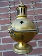 Antieke wierooklamp kerk antieke koperen wierooklamp 1850, Antiek en Kunst, Antiek | Religieuze voorwerpen, Ophalen of Verzenden