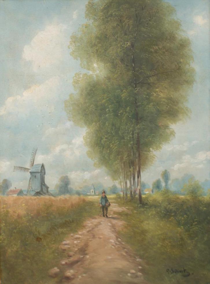 Paul Schouten (1860-1922): Landelijke scene (O/D, 83x103cm), Antiek en Kunst, Kunst | Schilderijen | Klassiek, Ophalen
