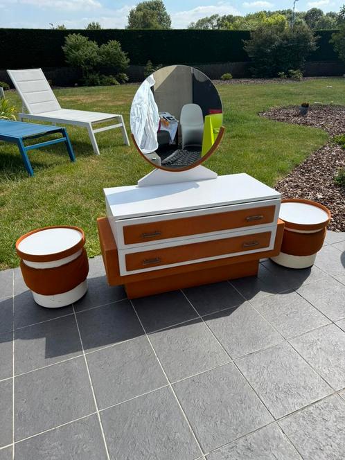 Coiffeuse vintage année 1970, Huis en Inrichting, Tafels | Kaptafels, Gebruikt, Hout, Ophalen
