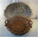 2 Mooie Grote rieten Manden, Mand, Rond, Ophalen of Verzenden, Zo goed als nieuw