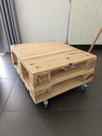 Salontafel op wielen gemaakt uit paletten, Huis en Inrichting, 50 tot 100 cm, Minder dan 50 cm, Nieuw, Rechthoekig