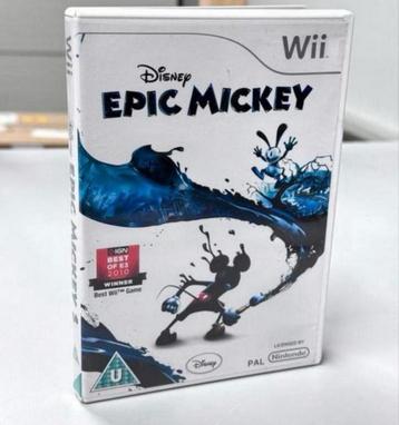 Disney Epic Mickey - Nintendo WII spelletje spel met boekjes beschikbaar voor biedingen