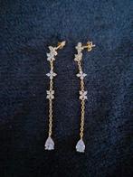 Nieuwe zilveren vergulde oorbellen, Hangers, Nieuw, Ophalen of Verzenden, Goud