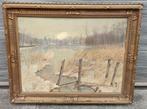 huile sur panneau paysage enneige signe ph gits, Ophalen of Verzenden