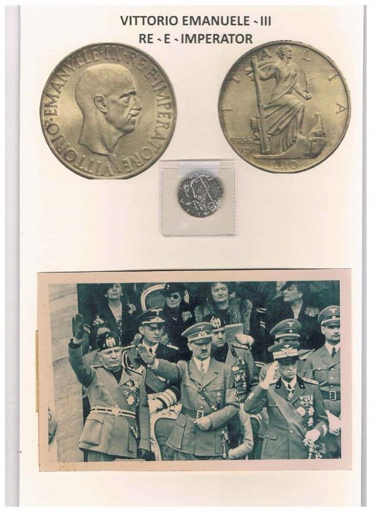 Vittorio Emmanuele III 10 Lire munt, Verzamelen, Militaria | Tweede Wereldoorlog, Overige soorten, Overige typen, Verzenden