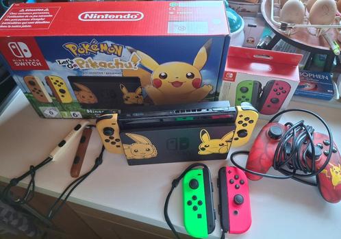 Lot Nintendo Switch Édition Pokemon, Games en Spelcomputers, Spelcomputers | Nintendo Switch, Gebruikt, Switch Original, Met 3 controllers of meer
