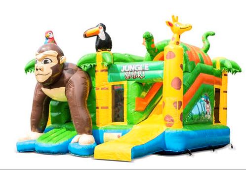 Springkasteel jungle, Hobby en Vrije tijd, Feestartikelen | Verhuur, Zo goed als nieuw, Ophalen